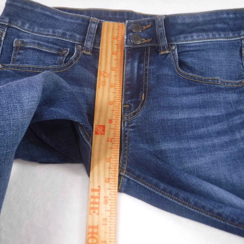 American Eagle Artist Flare Jeans Womens 8 X-Long Super Stretch Dark Wash Blue - Picture 8 of 15